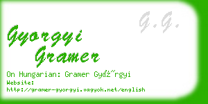 gyorgyi gramer business card